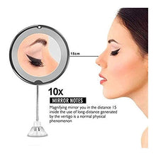 GJX Specchio Trucco Trucco Specchi dello Specchio del LED 10X di Ingrandimento Specchio con Luce LED di 360 Rotazioni Bagno Flessibile Specchio for Il Bagno