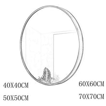 Bathroom mirror JWZQ Specchio a Parete Rotondo con mensola, specchi da Bagno 40~70 cm per Parete, Specchio cosmetico per Ingresso, Bagno e Camera da Letto