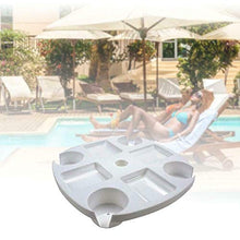 Baifeng - Vassoio da tavolo per ombrellone con portabicchieri, per giardino, piscina