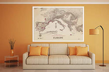 geoVINUM mappa del vino dell'Alsazia in supporto rigido Vintage