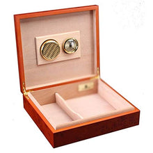 SMEJS 20 Conte Caso Humidor Brown Cigar Box Legno di Cedro Cigar Caso Portatile della Cassa della Scatola umidificatore igrometro Cigar Humidor for Le Sigarette