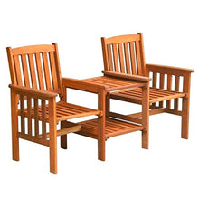 Alfresco Living - Sedia da giardino in legno duro, con tavolo e sedia