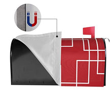 Moderno rosso e bianco geometrico unico progettato magnetico cassetta postale copre la copertura cassetta postale per giardino giardino giardino giardino decorazione dimensioni standard 51x48 pollici