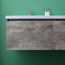 Kiamami Valentina Mobile SOSPESO con Specchio per Il Bagno CM120 Finitura Cemento | Madrid