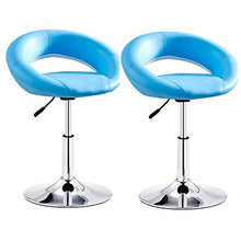 bdb Set di 2 Sgabelli da Bar Regolabili, Sedie Girevoli con Schienale, Altezza del Bancone della Cucina da Pub, Base Stabile Rotonda mobilia (Colore : Blue-Backrest B)