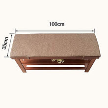 Yuly - Cuscino per panca con laccetto antiscivolo, per panca da giardino, tappetino per sedia da esterno, imbottitura in spugna, per 2 posti, 100 x 35 cm, colore: Verde