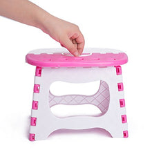 VORCOOL, sgabello pieghevole in plastica, portatile, per camera dei bambini, bagno, cucina, soggiorno, (rosa)