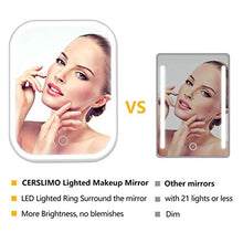 FHQCU Specchio per Il Trucco Illuminato, Specchio per Trucco Illuminato con Specchio Touch Screen Dimming Light Specchio per Trucco Portatile con Luce