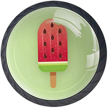 Ghiacciolo Anguria Verde Estate Pomelli per Porta Set di 4 Pomelli per Mobili Manopole per Cassetti Cucina Armadio Vetro