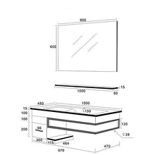 Bagno Italia Mobile Bagno lavandino in cristallo moderno sospeso 100 cm wengè mobili I