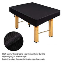 Bicaquu Copertura per Biliardo, Copertura per mobili Antipolvere, Tessuto Oxford 210D Leggero per Patio Esterno(Black)