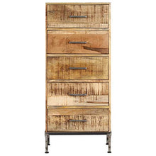 mewmewcat Cassettiera 45x35x106 cm in Legno Massello di Mango