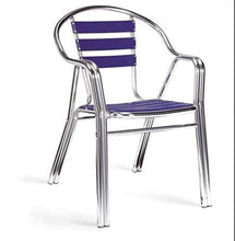 Poltrona Mediterraneo Alluminio doghe Blu - Esterno Outdoor
