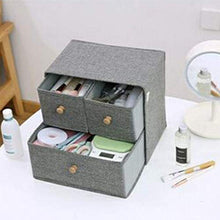 MU - Cassettiera portaoggetti in tessuto, grande, 2 pezzi, per camera da letto, corridoio e camera dei bambini, grigio