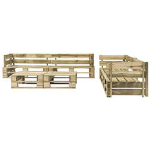 E E-NICES Set Divani da Giardino con Pallet 6 pz in Legno