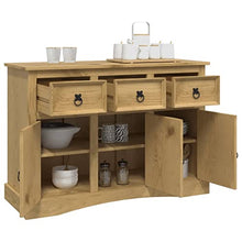 vidaXL Credenza Legno Messicano Corona Range 132x43x78 cm Baule Madia Cassetti