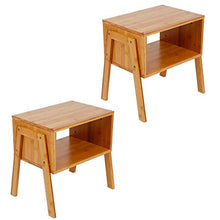 HYM 2 PCS Impilabile Bamboo Comodino da Comodino Night Stand Storage Cabinet per La Decorazione della Camera da Letto