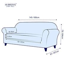 subrtex 2-Pezzi Copridivano Elasticizzato con Coprisedili Separati, Fodera Protettiva per Divano AntiGraffio per Gatto Cani Lavabile (2 Posti,Azzurro)