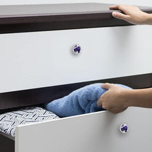 4 pcs White Cabinet Knobs for Kitchen Cabinets Bedroom Wardrobe Dresser Drawers Purple abstract
