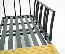 Set Salotto da Giardino Divano Modulare e Tavolino in Alluminio e Legno Dafne Antracite