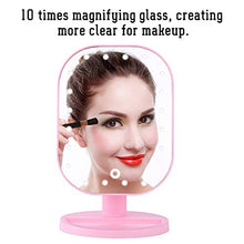 Specchio Trucco con Luci, 20 LED 10X Ingrandimento Specchio Cosmetico Touch Screen Specchio per Trucco con Ricarica USB