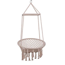 Outsunny Sedia Sospesa da Giardino con Corde e Supporto Max. 120 kg in Legno Φ80 x 150 cm
