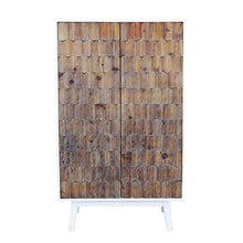 Milani Home s.r.l.s. Armadio a Due Ante con Decoro in Legno di Design Moderno per Salotto Cucina Sala da Pranzo cm 90x50x150 h