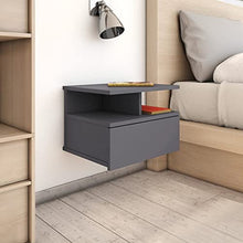 SKM Comodini Pensili 2 pz Grigio 40x31x27 cm in Truciolato