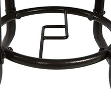 Outsunny Tavolo da Giardino in Rattan, Tavolino Rotondo da Esterno in Vetro Temperato con Foro per Ombrellone, Marrone, Φ80x71cm