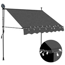 E E-NICES Tenda da Sole Retrattile Manuale con LED 150 cm Antracite
