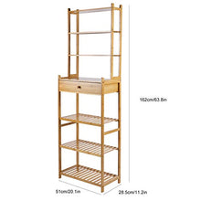 HYM Bookshelf Bookshelf con Rack Multifunzione Multifunzione in bambù con Cassetto per Cassetti per La Casa