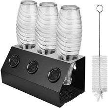 LQKYWNA Scolapiatti per Bottiglie di Soda Portabottiglie in Alluminio con Supporto per Stendino in Silicone Rimovibile per Riporre Il Lavello da Cucina