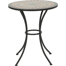 Siena Garden Tavolo Prato tondo in ferro con effetto mosaico, Ø60cm, Multicolore