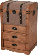 Rammento - Cassapanca in stile retrò vintage con 3 cassetti