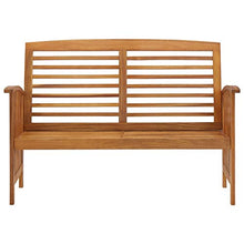 Panchina da giardino in legno massiccio di acacia, 119 cm