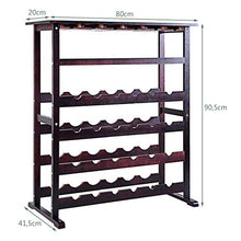 Goplus Portabottiglie Cantinetta Scaffale per Vino Portavino in Legno da 24 Bottiglie 80x41x90,5cm