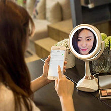 Specchio per Il Trucco, specchi per Il Trucco del Bagno con ingrandimento 5X Illuminato a LED - Specchio per Il Trucco con luci 1X / 5X Specchio da Viaggio ingrandito