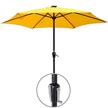 HXFAFA Ombrellone da giardino con 8 strisce LED, a energia solare, 270 cm, impermeabile
