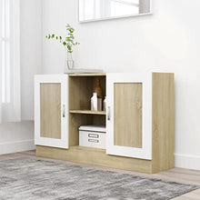 vidaXL Credenza Bianco e Rovere Sonoma 120x30,5x70 cm in Truciolato