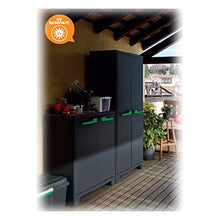 Keter Armadio Per La Raccolta Differenziata Moby Recycling Con 3 Scomparti, Antracite, ‎90 x 55 x 100 cm; 13 Kg