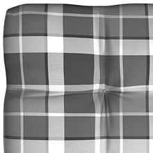 Buyounger Cuscini per Divano Pallet 3 pz Grigio Motivo a Quadri