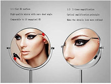 Specchio per il Trucco ingrandito, Bagno dell'ingrandimento Rotondo a Doppia Faccia (Size : 7 Inches)