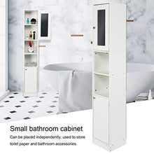 Armadio a Colonna da Bagno 28.8 x 29.8 x 179.5 cm Mobile Alto Colonna Bagno Armadio verticale Armadietto a specchio da bagno alto