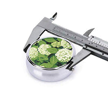 Bloom - Contenitore rotondo per pillole con 3 scomparti, in metallo, per medicina e vitamine, per viaggi all'aperto
