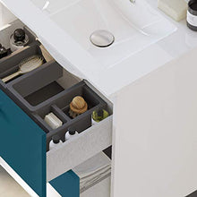 Randalsa Mobile Nexo 60 cm | Blu | 61 x 61 x 46 cm | Mobile con 2 cassetti + lavabo in Ceramica