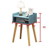 Comodino Casa Camera Accessori Ufficio Universitaria Vintage Comodino Camera da Letto Night Stand Tavolino Legno Gambe Comodino con Blu cassetto di immagazzinaggio tavolini Set Comodino Lato Letto