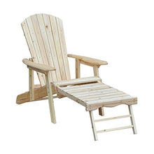 Outsunny Sedia a Sdraio Adirondack da Giardino Pieghevole Regolabile con Poggiapiedi 70 x 175 x 98cm