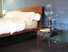 Slato Comodino con cassetto design moderno in plexiglass Amon (cm.35x41x43H)