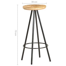 vidaXL - Sgabello da bar, 4 pezzi, legno di mango