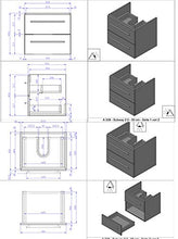 Mobile bagno con lavabo Villeroy & Boch Subway 2.0 55cm noce